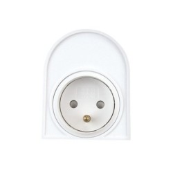 Réglette led pour salle de bain Bagno S19 l'interrupteur + prise, ARIC, L.35.1 cm 7.2 W blanc