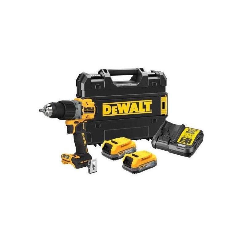 Perceuse à percussion DEWALT 18 V 1.7 Ah, 2 batteries DCD805E2T-QW