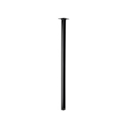 Pied table basse carré HETTICH fixe, H.70 cm acier époxy noir