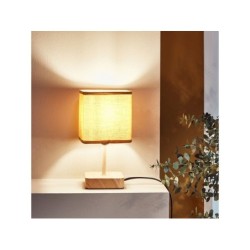 Lampe Akora, bois, pécan, H.23 cm INSPIRE, E14