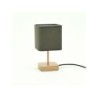 Lampe e14 nature bois vert, INSPIRE Akora, H.23cm