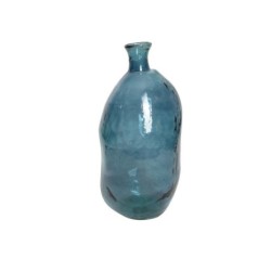 Vase verre , bleu foncé 25 cm H51cm