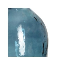 Vase verre , bleu foncé 25 cm H51cm