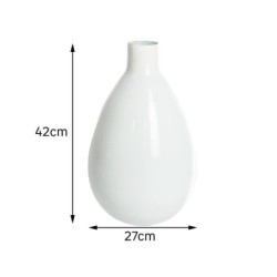 Vase verre blanc, Noctis, 27 x 42 cm