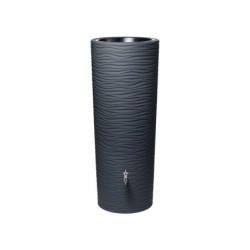 Récupérateur d'eau aérien cylindrique gris graphite 350 l