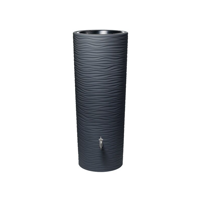 Récupérateur d'eau aérien cylindrique gris graphite 350 l