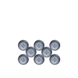 Lot de 8 patins adhésifs alvéolé eur, SCOTCH, diam. 22 mm, gris