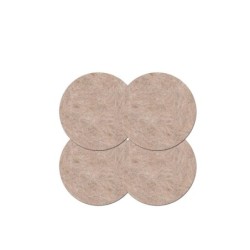 Lot de 4 patins feutre en laine adhésif, SCOTCH, diam. 50 mm, beige