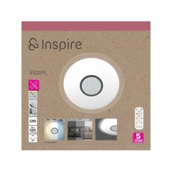 Plafonnier VIZZINI, led, CCT/dimmable, rond, diam.40cm, blanc, Inspire