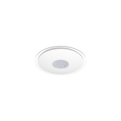 Plafonnier SDB connecte led design metal blanc IP44 INSPIRE Vizzini Enki D.40 cm