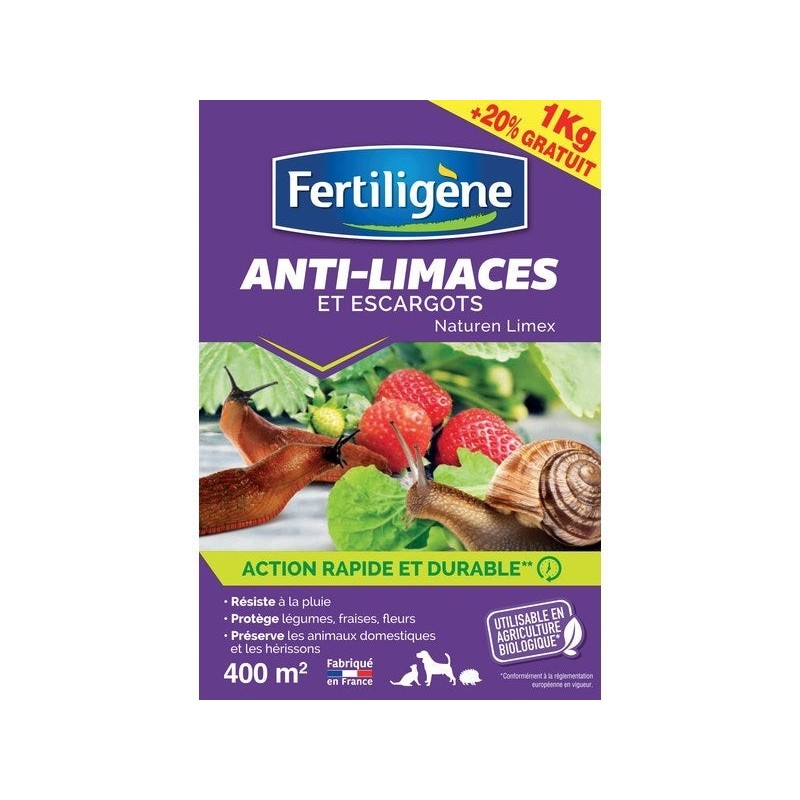 Insecticide granulé anti limace, FERTILIGENE,  1.2kg