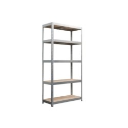 Etagère métal  bois l90 x H180 x P40cm 5 tablettes SPACEO