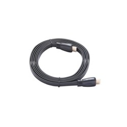 Câble plat hdmi 2.0, 2m, pvc noir, LEXMAN