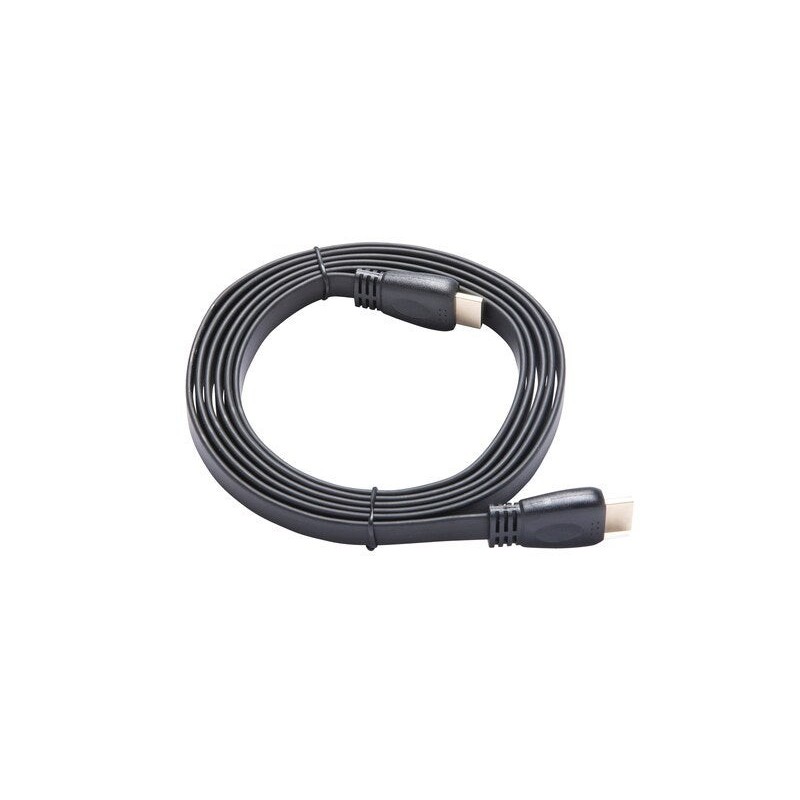 Câble plat hdmi 2.0, 2m, pvc noir, LEXMAN