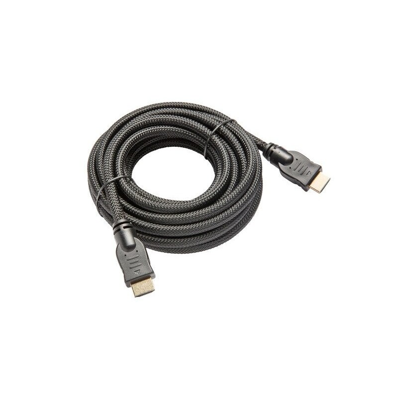 Câble hdmi 2.0, 5m textil, mâle/mâl,e noir, LEXMAN