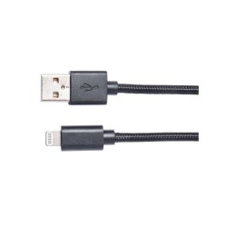 Câble usb a/lightning LEXMAN, 2 mètres, noir