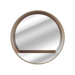 Miroir Nordik Tableto, rond diam. 56 cm, chêne, Inspire