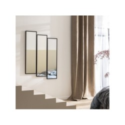 Miroir rectangulaire Atelier, INSPIRE, l.30 X H.110 cm noir