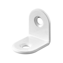 Lot de 10 équerres de chaise acier blanc HETTICH, L.20 mm x l.15 mm x H.2 cm