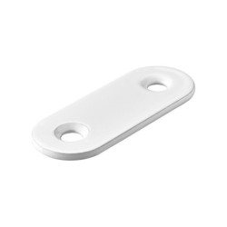 Patte d'assemblage acier blanc HETTICH, L. 40 mm x l.15 mm x H.0.2 cm