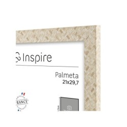 Cadre Palmeta, H.29.7 x l.21 cm beige, INSPIRE