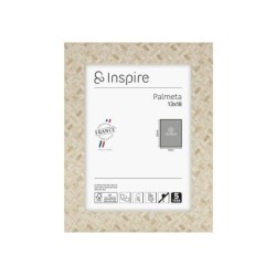 Cadre Palmeta, H.18 x l.13 cm beige, INSPIRE