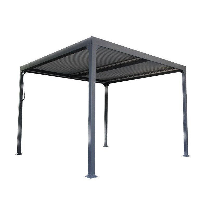 Pergola First II, aluminium gris anthracite, 9 m2