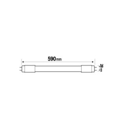 Tube led T8 G13, 59cm, 900 lumens 18W, LEXMAN, 4000K blanc neutre