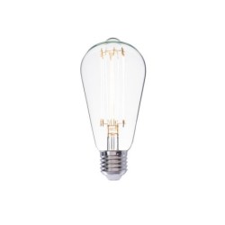 Ampoule led déco, filament carbone, Edison, E27, 500lm, blanc chaud, LEXMAN