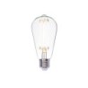 Ampoule led déco, filament carbone, Edison, E27, 500lm, blanc chaud, LEXMAN