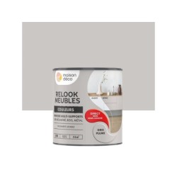 Peinture Relook meuble MAISON DECO gris plume satine 0.5 l