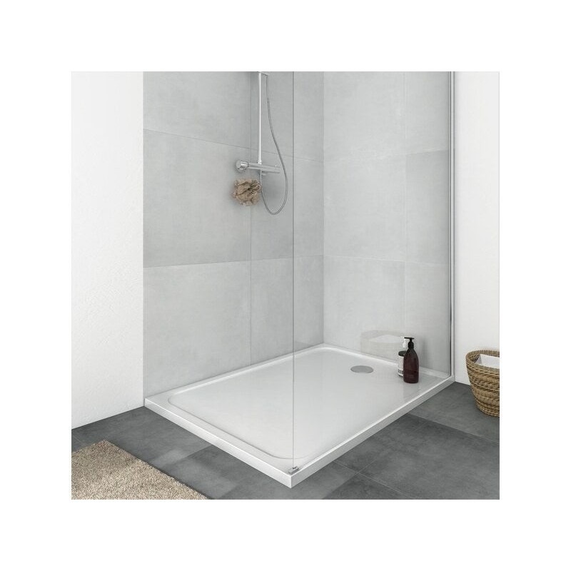 Receveur de douche extra-plat, résine, EASY LIGHT, L.120 x l.70 cm