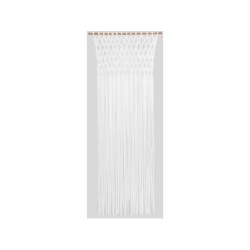 Rideau de porte décoratif en coton cocoon, MOREL, l.90 x H.200 cm blanc