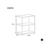 Structure metal + etageres bois SPACEO Evo'm Metal Frame H.64 X L.60 X P.38 cm