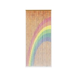 Rideau de porte décoratif rainbow en bambou samana, MOREL, l.90 x H.200 cm multicouleur