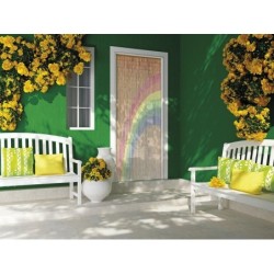 Rideau de porte décoratif rainbow en bambou samana, MOREL, l.90 x H.200 cm multicouleur