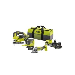 Pack de 4 outils sans fil RYOBI Rck184b-252s, 18 V 5 Ah, 2 batteries