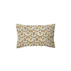 Coussin déco géométric, polycoton, l.45 x H 30 cm, jaune marron, NATERIAL