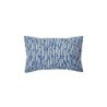 Coussin déco malibu, polycoton, l.45 x H 30 cm, bleu denim,  NATERIAL