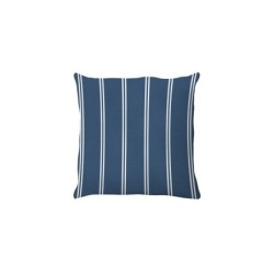 Coussin déco seaside, polycoton, l.45 x H 45 cm, bleu denim, NATERIAL