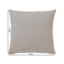 Coussin pillow soft, polycoton, l.40 x H 40 cm, taupe moon 4, NATERIAL