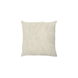 Coussin déco jungle, polycoton, l.45 x H 45 cm, beige cream, NATERIAL