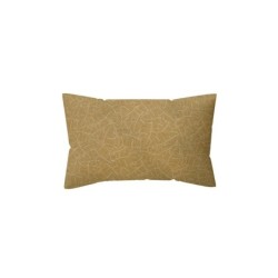 Coussin déco leaf, polycoton, l.45 x H 30 cm, jaune pécan, NATERIAL