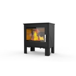 Poêle à bûche Adam, 7.3 kW, noir