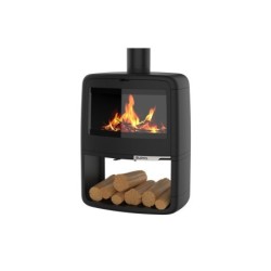 Poêle à bûche Paul bucher noir, 10 kW