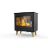 Poêle à bûche Stina, 7.3 kW, noir