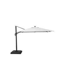 Parasol deporte LED+Pied blanc Sonora II NATERIAL, L.288 x l.288 cm