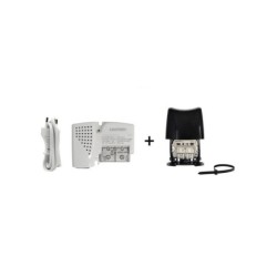 Kit alimentation et amplificateur extérieur blindé, 31dB, LEXMAN