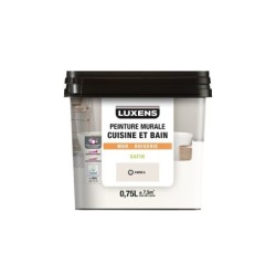 Peinture mur cuisine et bain, LUXENS Paper 5 satin, 0.75 litre