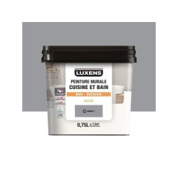 Peinture mur cuisine et bain, LUXENS Granit 3 satin, 0.75 litre